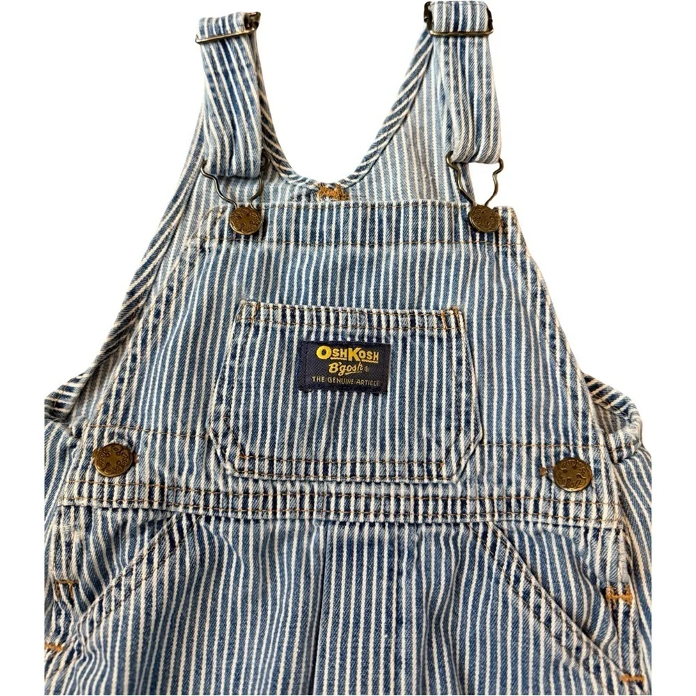 Vintage OshKosh B’gosh Railroad Hickory Stripe Overalls | 12–18M